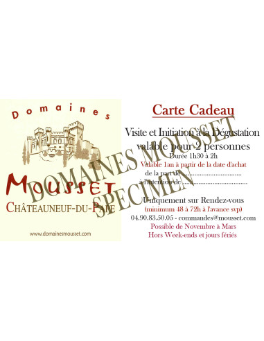 Tour and Tasting or Tasting Initiation